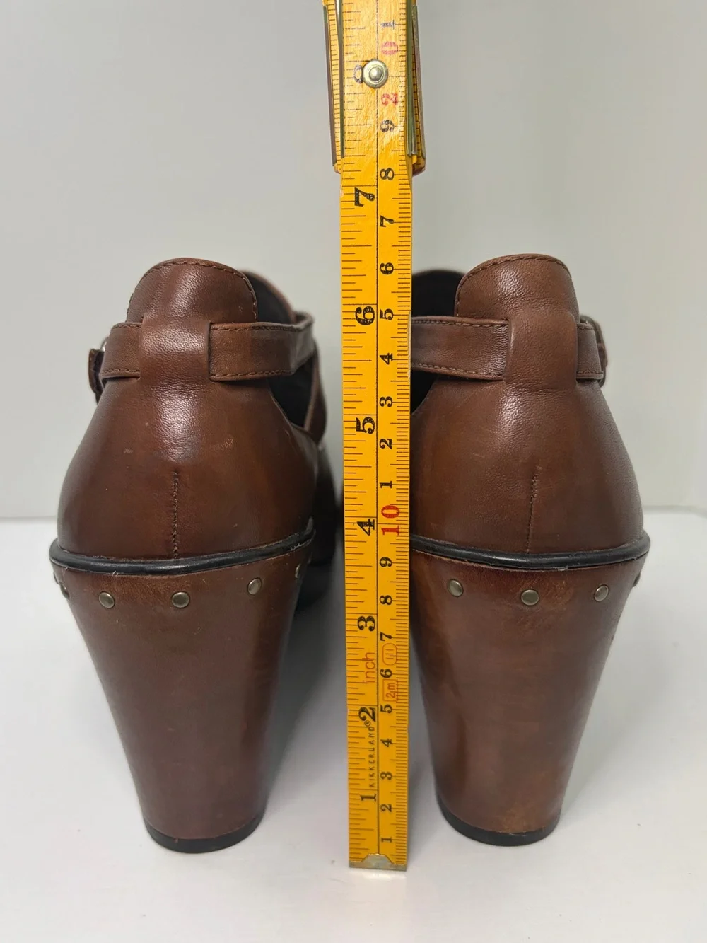 Dansko Franka Brown Leather Wedge Booties Side Cutouts Buckle Strap Size 41